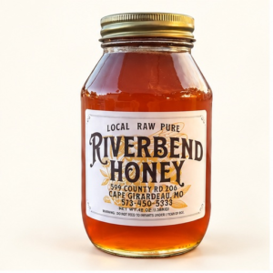 Riverbend Honey quart glass jar 48 oz